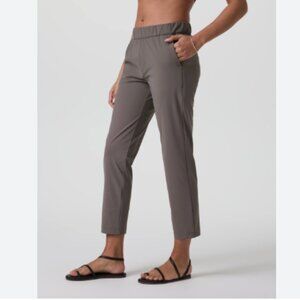 Vuori Miles Ankle Pant Pull On Stretch Chia Brown Size XL 14-16